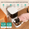 Automatic Cat Feeder; Timed Cat Feeder with APP Control; Dog Food Dispenser with Stainless Steel & Lock Lid; Up to 20 Portions 10 Meals Per Day; 30S V