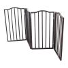 Pet Gate &ndash; Dog Gate for Doorways; Stairs or House &ndash; Freestanding; Folding; brown; Arc Wooden