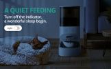 Automatic Cat Feeder; Timed Cat Feeder with APP Control; Dog Food Dispenser with Stainless Steel & Lock Lid; Up to 20 Portions 10 Meals Per Day; 30S V