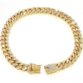 New Diamond Golden Dog Collar (Option: )