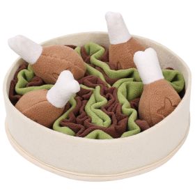 Dog Relieving Chicken Leg Bucket Sniff Toys (Color: )