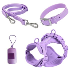 Double Layer Pet Chest Strap Set With PVC Traction Rope (Option: )