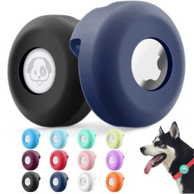 2pcs Silicone Airtag Case For Apple Cat Dog Collar Clip Cover Pet Anti-loss Locator Tracker Protective Sleeve Airtags Accessories (Color: Fluorescent Blue, size: 2pcs)