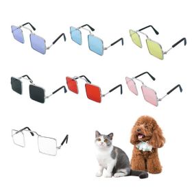 Cute Dog cat Glasses Pet Goggles Glasses Suitable For Puppy Cat Photo Props (Color: Black, shape: Square)