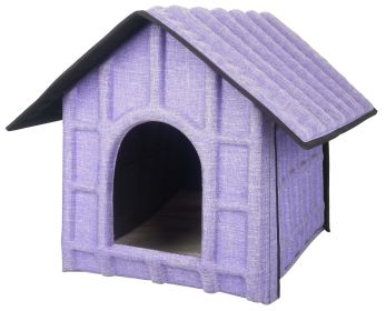 Pet Life 'Collapsi-Pad' Folding Lightweight Travel Pet House with inner Mat (Color: PURPLE)