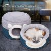 Winter warm cat litter soft and comfortable cat house; removable thatched house; puppy dog house